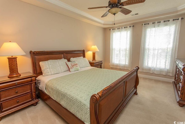 2241 Waterview Dr Unit 315, North Myrtle Beach, SC 29582 - bedroom featuring crown molding, light colored carpet, ceiling fan, and baseboards