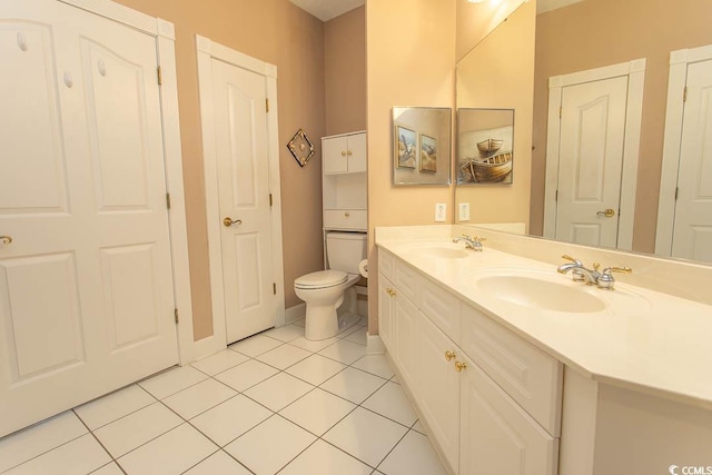 2241 Waterview Dr Unit 315, North Myrtle Beach, SC 29582 - bathroom with toilet, tile patterned flooring, and double vanity