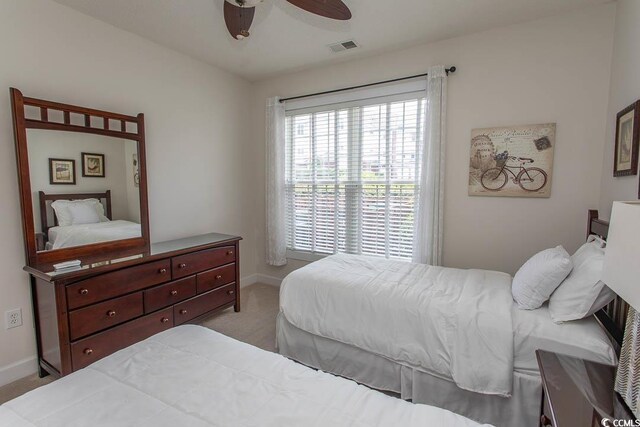 2241 Waterview Dr Unit 315, North Myrtle Beach, SC 29582 - carpeted bedroom featuring baseboards and ceiling fan