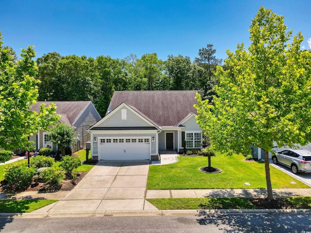 1290 Prescott Cir, Myrtle Beach, SC 29577 - view of front of home featuring an attached garage, driveway, and a front lawn