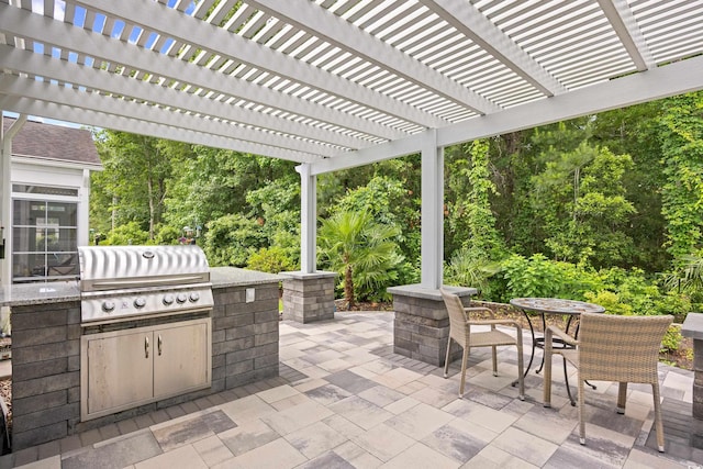 1290 Prescott Cir, Myrtle Beach, SC 29577 - view of patio / terrace with outdoor dining space and a pergola