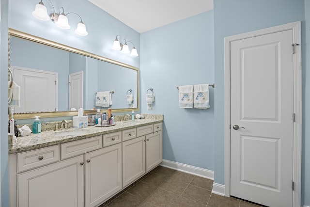 1290 Prescott Cir, Myrtle Beach, SC 29577 - full bath with baseboards, double vanity, and tile patterned floors