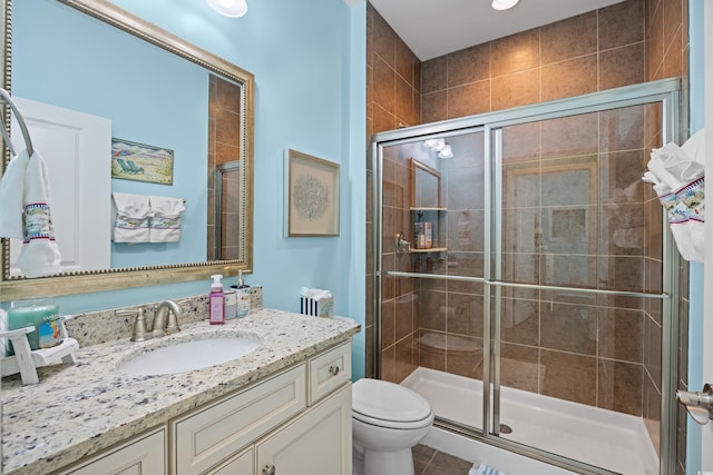 1290 Prescott Cir, Myrtle Beach, SC 29577 - full bath featuring a shower stall, vanity, and toilet
