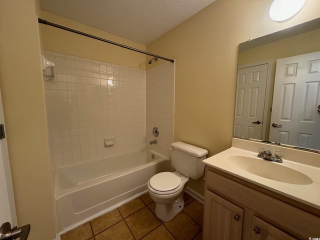 3761 Citation Way Unit 531, Myrtle Beach, SC 29577 - full bathroom with tile patterned flooring, toilet, a textured ceiling, vanity, and tub / shower combination