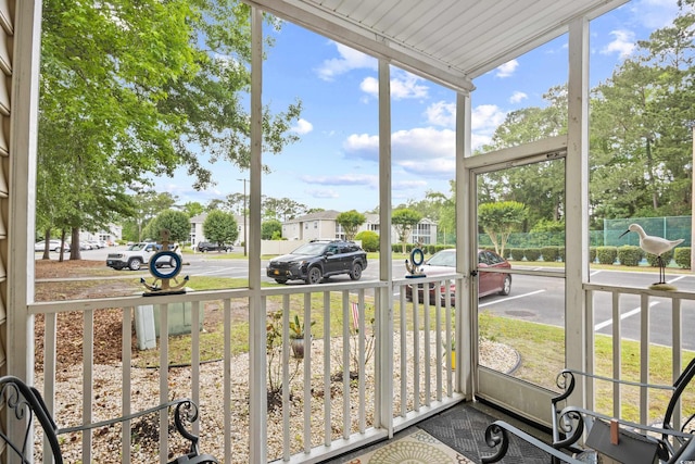 view of sunroom / solarium