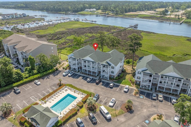 4450 Turtle Ln Unit 2-A, Little River, SC 29566 - aerial view of a large body of water and a pool