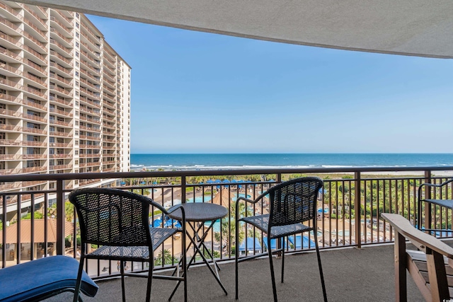 100 N Beach Blvd Unit 515, North Myrtle Beach, SC 29582 - balcony featuring view of water and beach