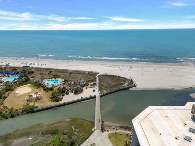 aerial view of expansive beach