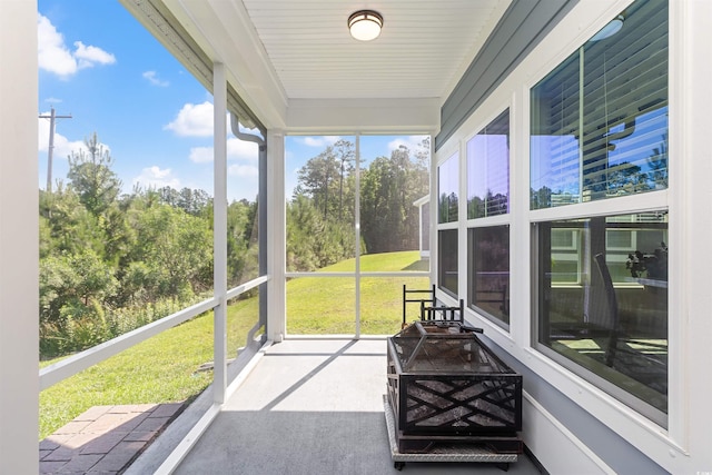 view of sunroom
