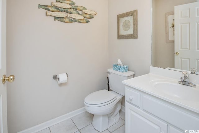 404 1st Ave N Unit H, North Myrtle Beach, SC 29582 - half bath with toilet, tile patterned flooring, and vanity