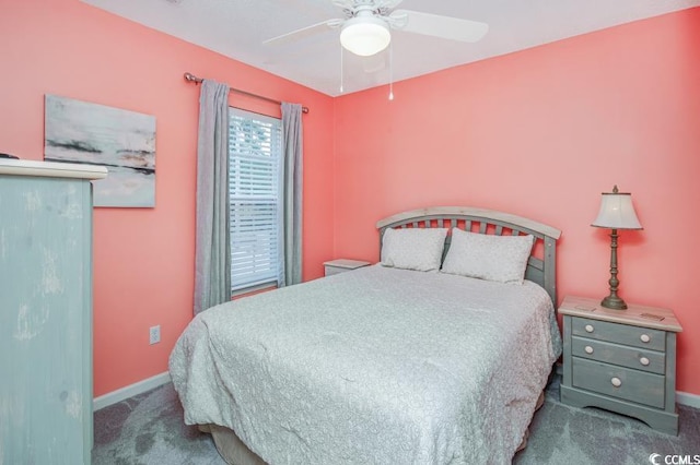404 1st Ave N Unit H, North Myrtle Beach, SC 29582 - bedroom featuring carpet flooring, baseboards, and ceiling fan