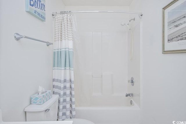404 1st Ave N Unit H, North Myrtle Beach, SC 29582 - full bathroom with toilet and shower / bath combo with shower curtain