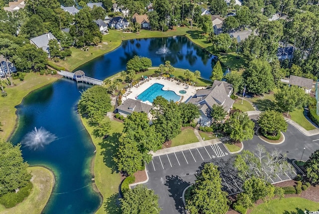 67 Camden Cir, Pawleys Island, SC 29585 - drone / aerial view of a large body of water and a pool area