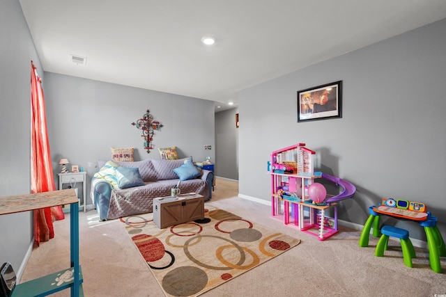 348 Hidden Cove Dr, Little River, SC 29566 - rec room with carpet, recessed lighting, and baseboards