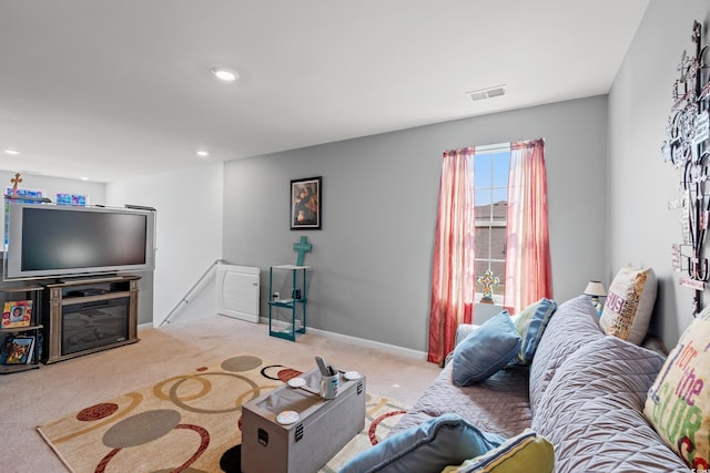 348 Hidden Cove Dr, Little River, SC 29566 - carpeted living area with recessed lighting and baseboards