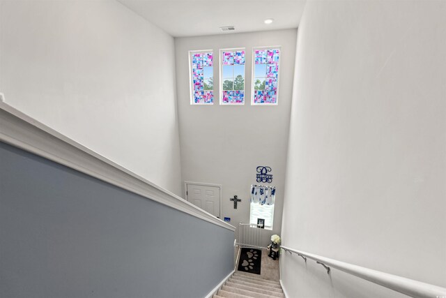348 Hidden Cove Dr, Little River, SC 29566 - stairs with carpet floors