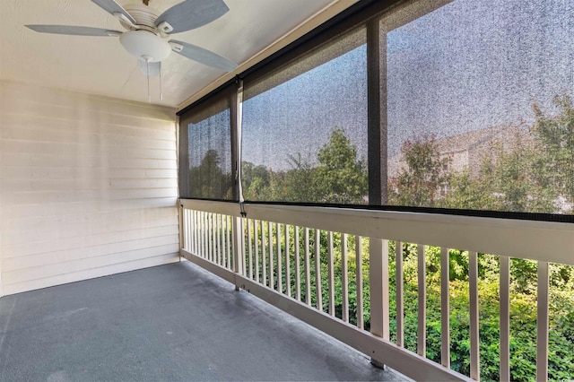 510 Fairwood Lakes Dr Unit 19-Q, Myrtle Beach, SC 29588 - unfurnished sunroom with a ceiling fan and healthy amount of natural light