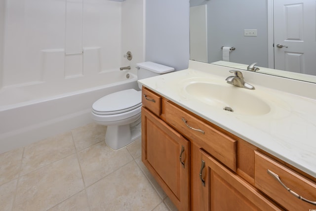 249 Ashepoo Creek Dr, Myrtle Beach, SC 29579 - bathroom featuring tile patterned flooring, toilet, vanity, and tub / shower combination