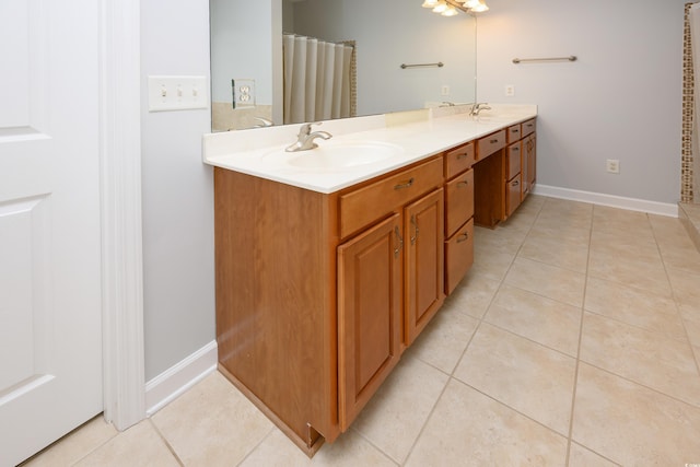 249 Ashepoo Creek Dr, Myrtle Beach, SC 29579 - bathroom with tile patterned floors and double vanity
