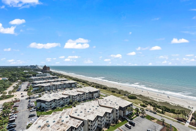 5523 N Ocean Blvd Unit 1903, Myrtle Beach, SC 29577 - drone / aerial view of waterfront with a beach and apartment complex