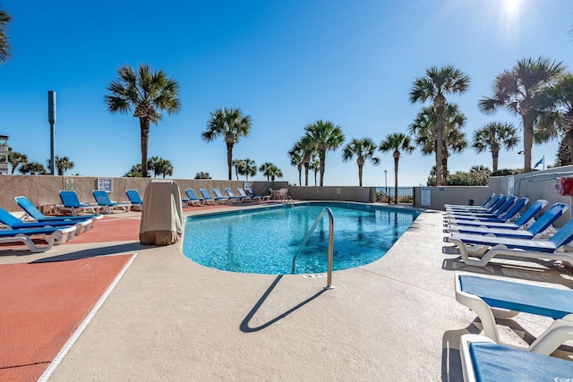 5523 N Ocean Blvd Unit 1903, Myrtle Beach, SC 29577 - community pool featuring a patio area and fence