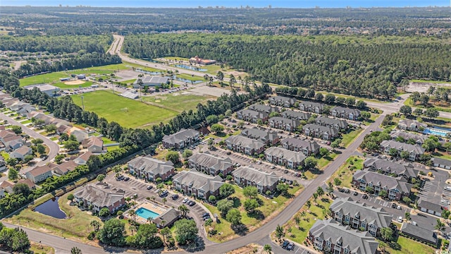 2029 Silvercrest Dr Unit 22B, Myrtle Beach, SC 29579 - aerial view of property and surrounding area featuring a heavily wooded area and nearby suburban area