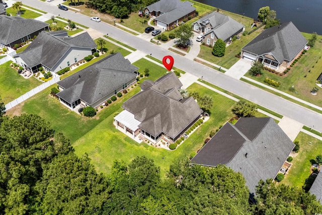 aerial view of residential area