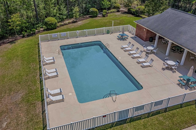 community pool featuring a patio area