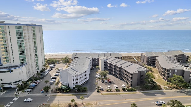 210 N Ocean Blvd Unit 333, North Myrtle Beach, SC 29582 - bird's eye view of waterfront with a beach and apartment complex / building