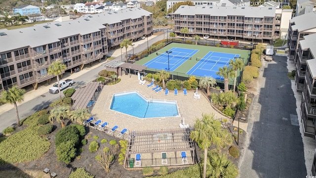 210 N Ocean Blvd Unit 333, North Myrtle Beach, SC 29582 - drone / aerial view of a pool area and apartment complex / building