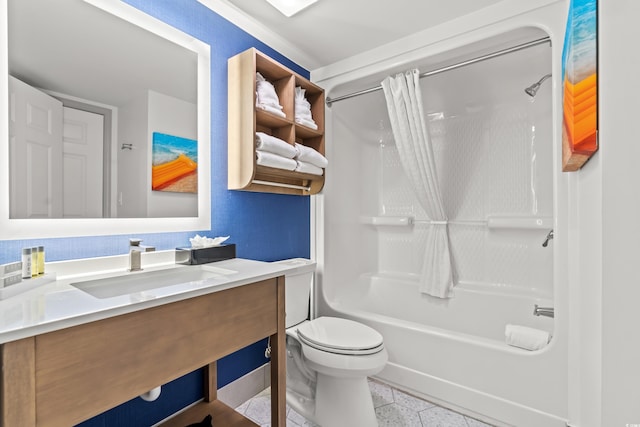 3000 N Ocean Blvd N Unit 1401, Myrtle Beach, SC 29577 - bathroom with shower / tub combination, vanity, and toilet