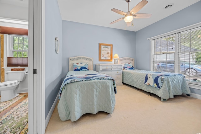 444 Dornoch Dr, Pawleys Island, SC 29585 - carpeted bedroom featuring baseboards and ceiling fan