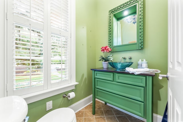 509 Heston Point Dr, Pawleys Island, SC 29585 - bathroom with toilet, vanity, baseboards, and tile patterned flooring