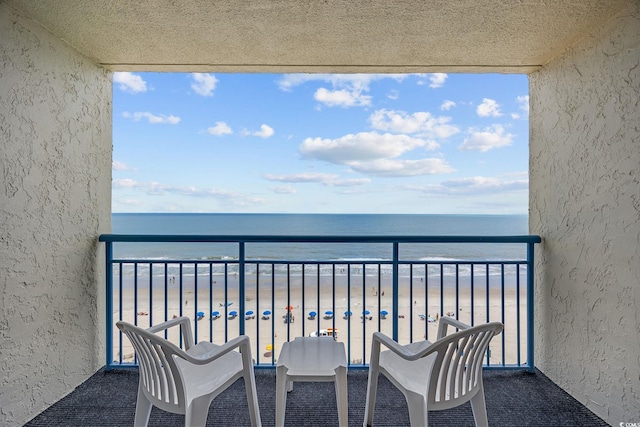 1105 S Ocean Blvd Unit 928, Myrtle Beach, SC 29577 - balcony featuring view of water and beach
