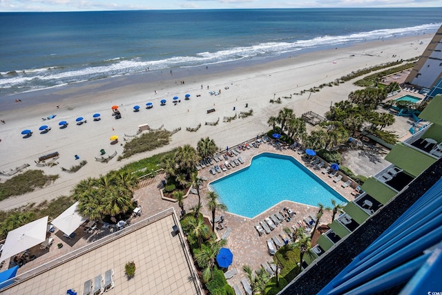 1105 S Ocean Blvd Unit 928, Myrtle Beach, SC 29577 - bird's eye view of a pool and expansive coastline