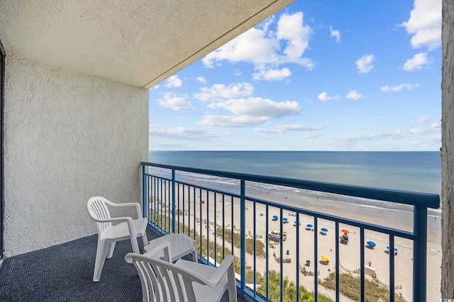 1105 S Ocean Blvd Unit 928, Myrtle Beach, SC 29577 - balcony featuring view of water and beach