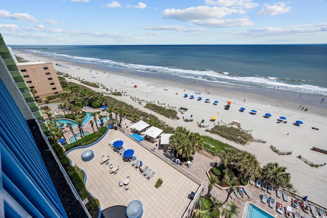 1105 S Ocean Blvd Unit 928, Myrtle Beach, SC 29577 - drone / aerial view of unending shoreline and a pool area
