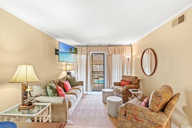 207 N 3rd Ave N Unit 247, North Myrtle Beach, SC 29582 - living room with ornamental molding and wood finished floors
