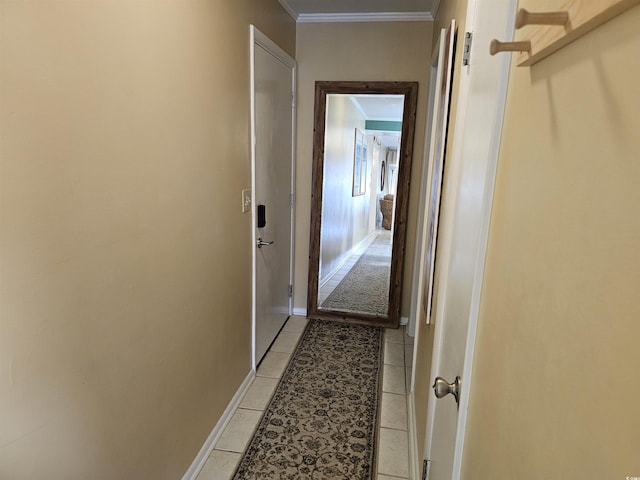 207 N 3rd Ave N Unit 247, North Myrtle Beach, SC 29582 - corridor featuring crown molding, baseboards, and light tile patterned floors