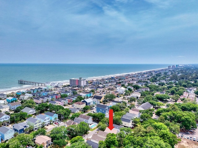 drone / aerial view of a large body of water