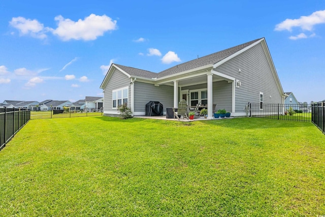rear view of house featuring a patio area