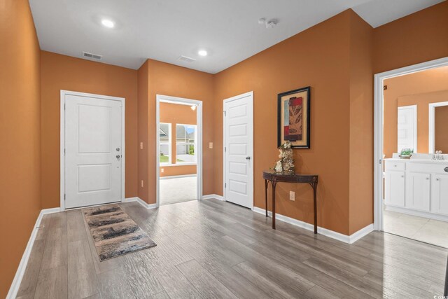 3021 Sistine St, Myrtle Beach, SC 29579 - entrance foyer featuring wood finished floors, baseboards, and recessed lighting