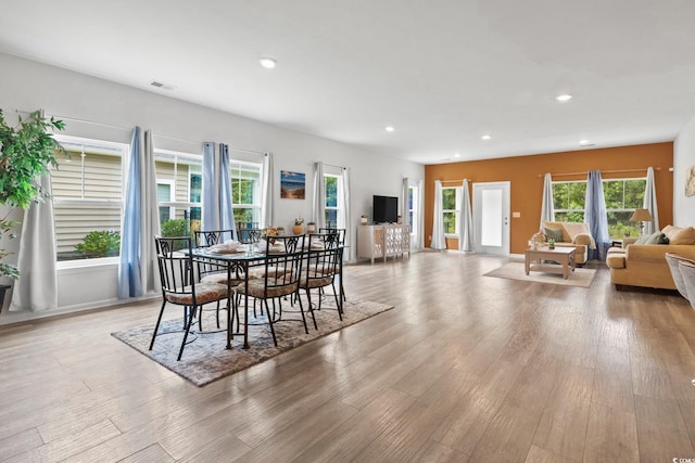 3021 Sistine St, Myrtle Beach, SC 29579 - dining space with light wood-style flooring, recessed lighting, and baseboards