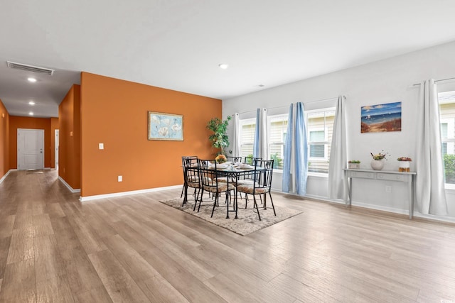 3021 Sistine St, Myrtle Beach, SC 29579 - dining area with light wood-type flooring, baseboards, and recessed lighting