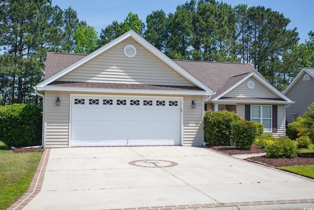 1044 Vestry Dr, Murrells Inlet, SC 29576 - single story home with concrete driveway, a shingled roof, and a garage