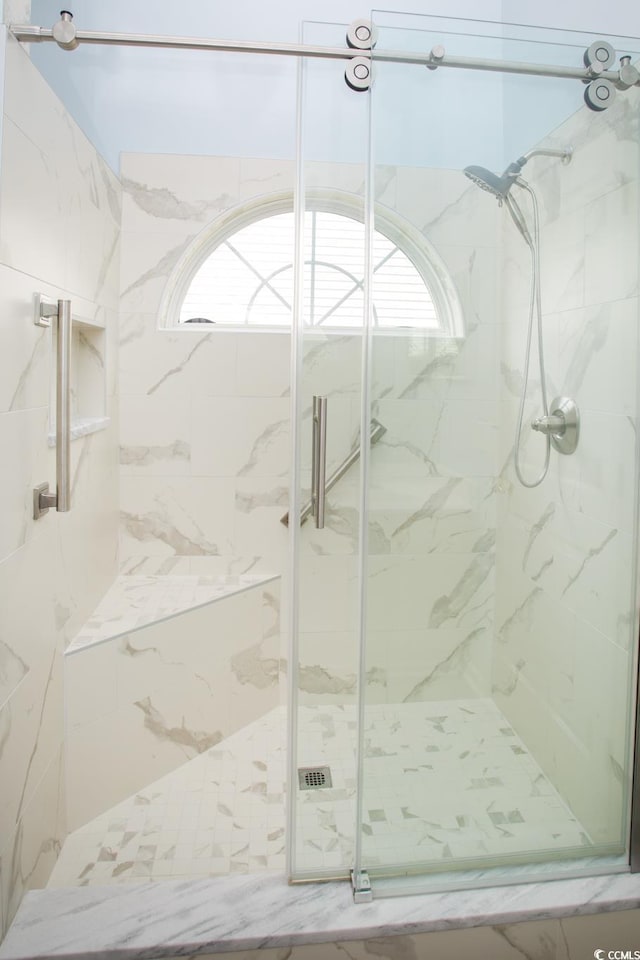 1044 Vestry Dr, Murrells Inlet, SC 29576 - full bath featuring a marble finish shower