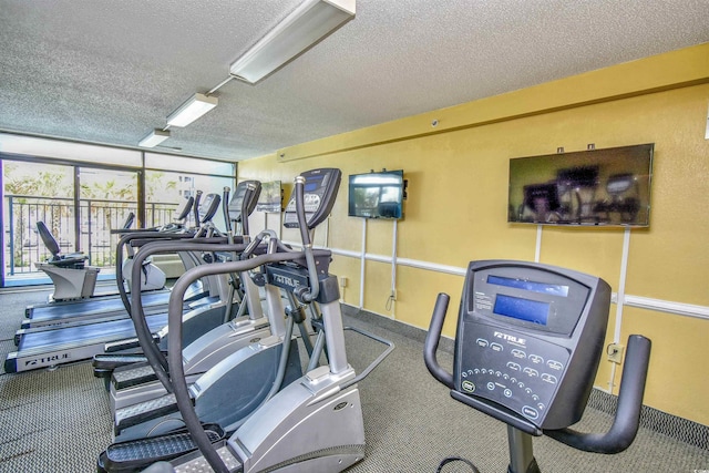 1501 S Ocean Blvd Unit 1232, Myrtle Beach, SC 29577 - workout area featuring a textured ceiling