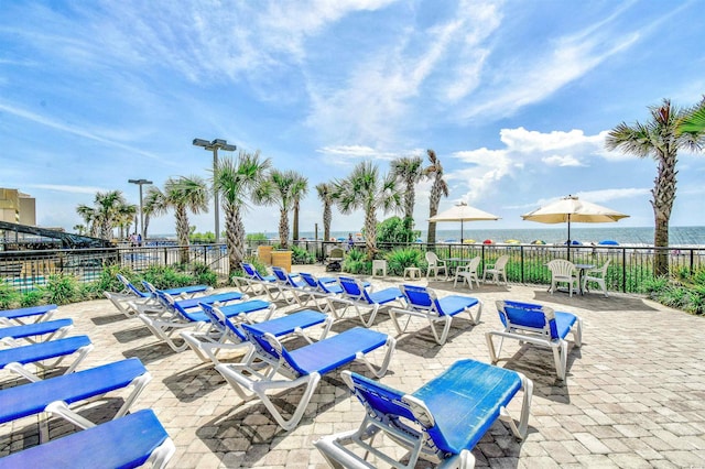 1501 S Ocean Blvd Unit 1232, Myrtle Beach, SC 29577 - view of patio / terrace with a water view