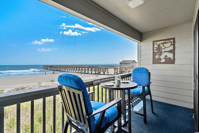 6000 N Ocean Blvd Unit 119, North Myrtle Beach, SC 29582 - balcony with view of water and beach