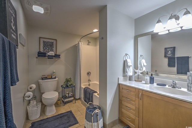 2100 Sea Mountain Hwy Unit 202, North Myrtle Beach, SC 29582 - bathroom with toilet, vanity, shower / tub combination, and tile patterned floors